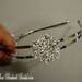 Bridal Rhinestone Headband in silver tone metal with clear rhinestone glass jewels wedding hair bridal accessories