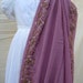 Antique Indian Shawl/Stole. Regency Style MUST SEE. Mauve Silk, Hand embroidered/beaded.