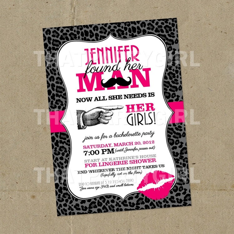 Handmade Bachelorette Party Invitations 6