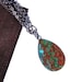 Elena's Felted Jewelry - Multicolour Blue Green Red Brown Drop Shaped Pendant