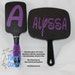 Bright Grip Paddle Hair Brush and Mirror Set - Purple