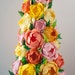 Origami Rose Cone Arrangement