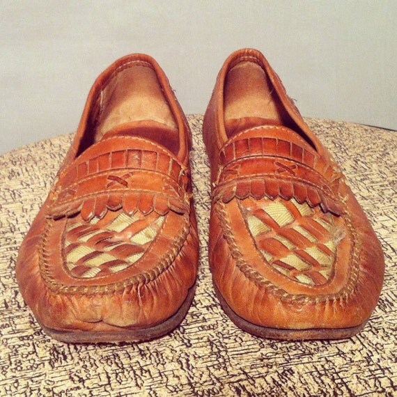 Vintage Mens Moccasin Loafer Shoes by Blair 8.5 by BeatificVintage
