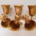 Sale 6 Brass Wine Glasses Goblets