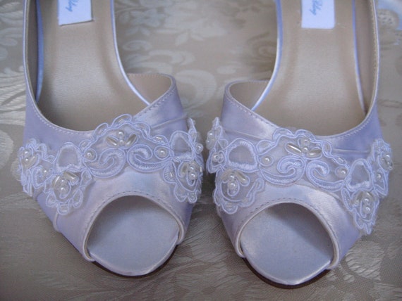 Lace Wedding Shoes Custom Bridal Shoes Bridal White or Ivory