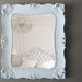 Antique Framed Mirror, Shabby Chic White Mirror, Ornate Mirror, 26" X 22"