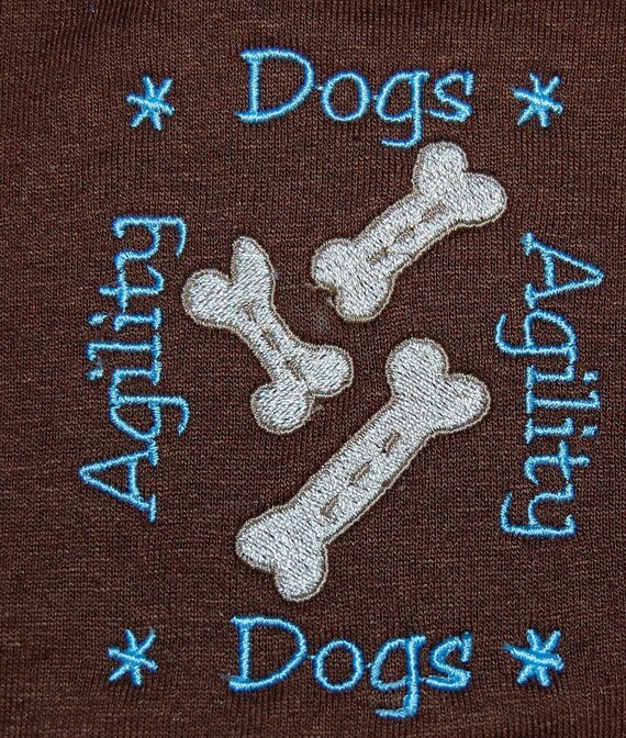 Items similar to SALE Dog agility ( embroidered) tshirts on Etsy