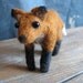 Little fox, or foxling, a felted wool sculpture