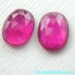 RESERVEd for Maria. Pink ToURMALiNE. Fuschia Matched Pair. SuPeR QuALitY Flat Rose Cut. RoUnD. 2 pc. 1.95 cts. 6x8 mm (TM364)