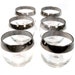 Mad Men Glasses Set of 6 Mid Century Roly Poly Dorothy Thorpe Style with Silver Rim