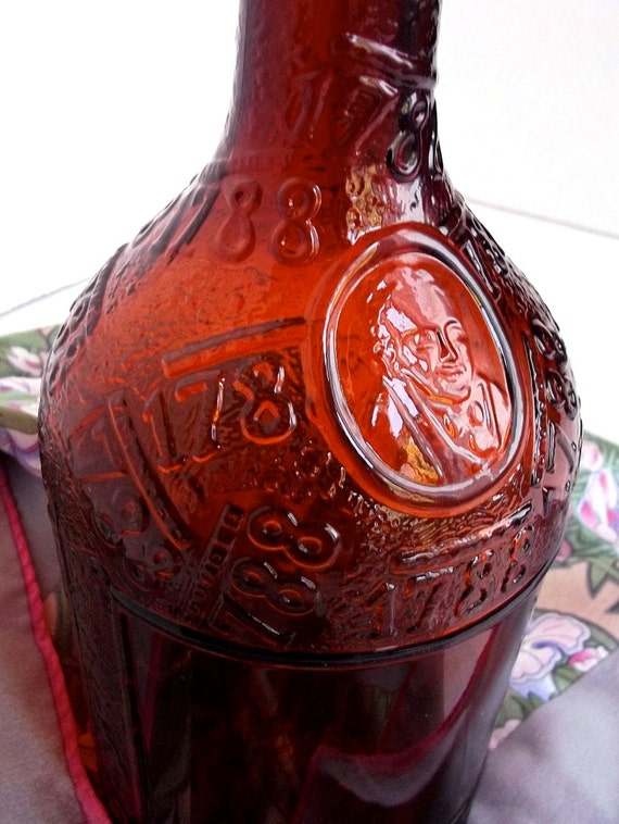 Vintage Glass Bottle Brown Antique Bottle From 1800 S