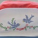 vintage toaster cover with embroidered bluebirds