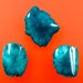 Cavansite Crystals 100% Natural Hand Cut Cabochon Set from India, free U.S. shipping