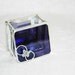 Stained Glass Box Vivid Purple 2x2 Ring Box w/ Silver-tone Butterfly Engagement Wedding Ceremony Hand-crafted OOAK