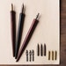 Vintage Fountain Dip Pens with Nibs - Liquid Ink Writing, Calligraphy, Wooden Drawing Pens, Dozen Nibs