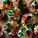 Vintage Modern Mylar Pom Ornaments - Set of 11