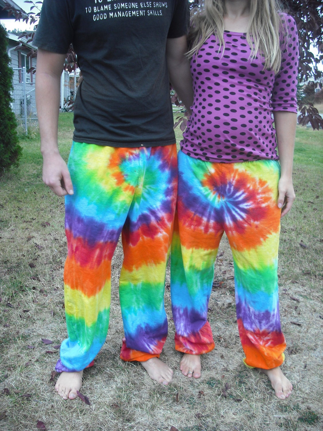 tie dye sweatpants and tank top set