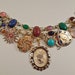 Nefertiti Repurposed Vintage Jewelry Charm Bracelet One of a Kind OOAK