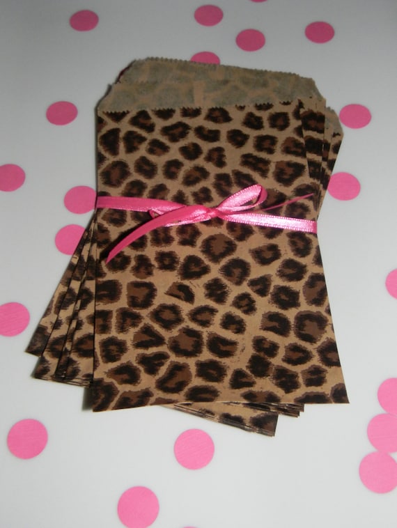 Leopard Print Candy bags Set of 20