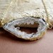 Agate Druzy Necklace Sideways Drusy Quartz Geode Slice 14K Gold Fill