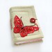 Giant Red Butterfly - handmade journal, diary, lined paper, 320 pages