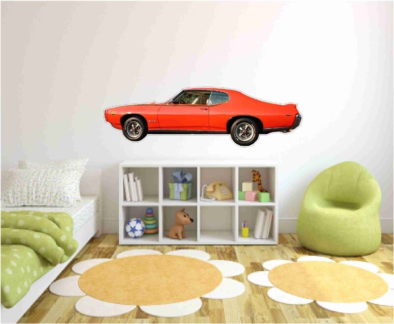 Muscle Car Wall Decals 1969 Pontiac GTO JudgeMan Cave decor