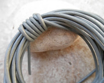 Round Leather Cord - 1 mm - Shimmer - By the Yard