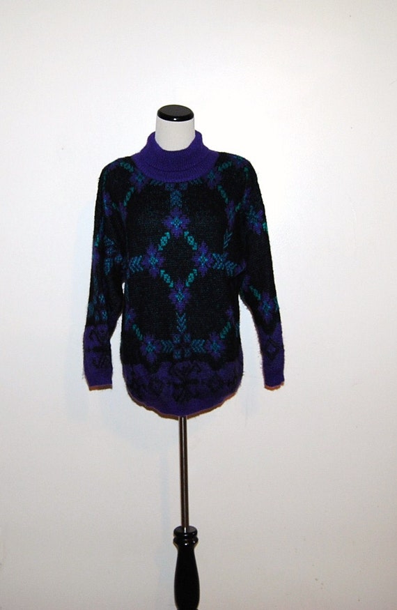 Vintage Sweater Benetton Peacock Blend by ChristmasVintage on Etsy