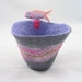 Grey Felt Bowl and Pebble with Needle Felted Fish