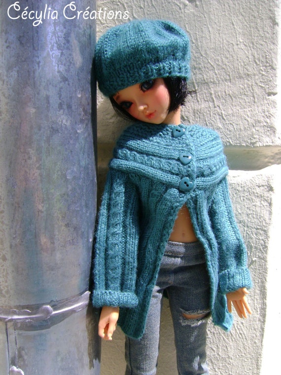 88. French and english knitting pattern PDF Cardigan and