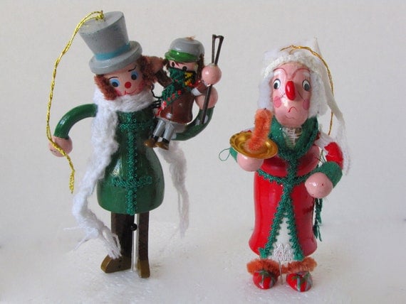 A Christmas Carol Wooden Ornaments Charles Dickens Ebenezer