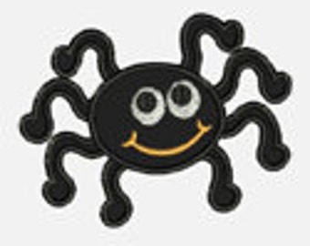 Happy Spider...Embroidery Applique Design...Three sizes for multiple hoops...Item1313...INSTANT DOWNLOAD