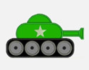 Army Tank...Embroidery Applique Design...Three sizes for multiple hoops...Item1267...INSTANT DOWNLOAD