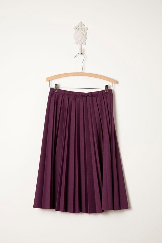 Vintage 70s Skirt / 1970s Pleated Skirt / Vintage Pleated