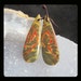 Multi-Color Picasso Jasper Teardrop Earring Beads,37x13x3mm,5.81g