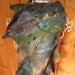 ARtWeAR Cobweb Felted Art Scarf Wrap - 'Peacock River' OOAK