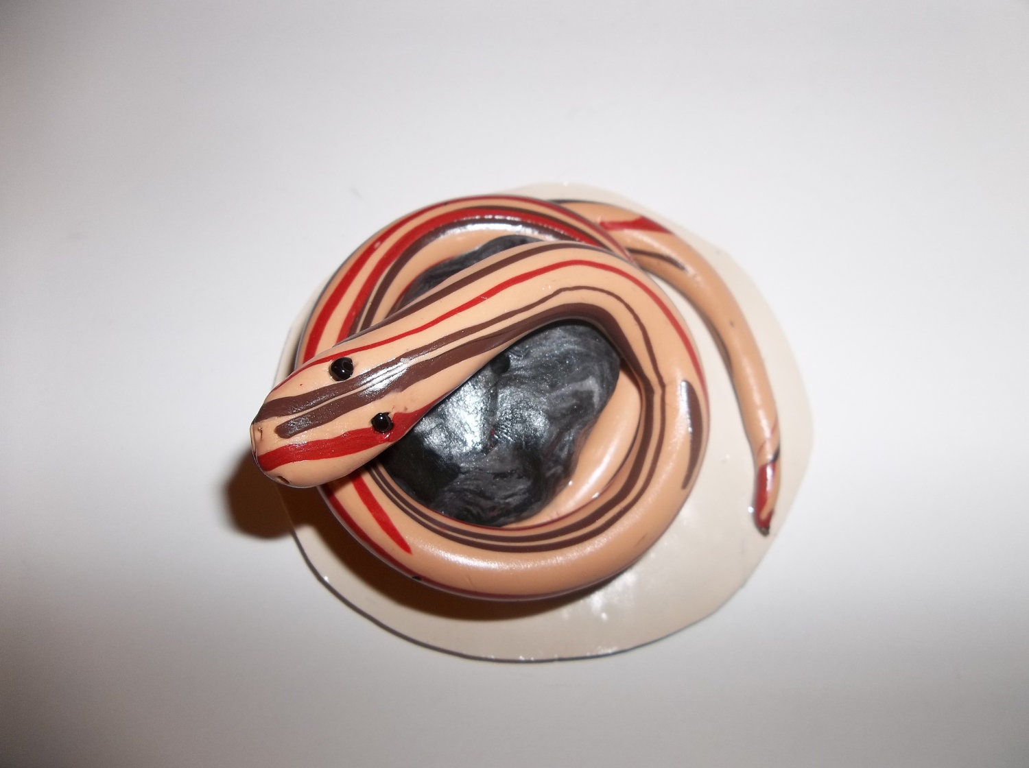 Handmade Polymer Clay Snake Incense Burner by T3BodyMindandSoul