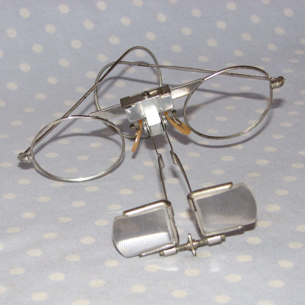 Vintage Magnifying Eye Glasses B L Optic Company Steampunk Supplies Eyeglasses Eyewear