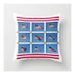 Americana  Patriotic Pillow Cover Set, 3 Patriotic Pillow Covers, 16x16" ,  Bold, Modern, Graphic , 3 Cheers For The Red, White And Blue