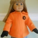 18 inch doll clothes american girl fleece jacket and mittens - Orange and Black