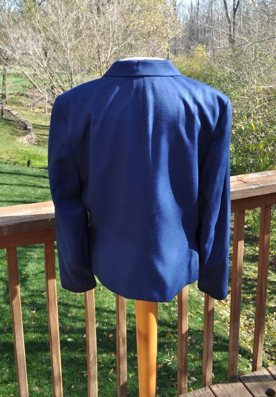 Vintage Pendleton Blazer Womens Navy Blue Suit Coat Jacket