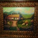 Irish Cottage Painting: John Waynes White O Morn cottage from Quiet Man movie with sheep