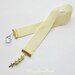 Ivory Velvet Ribbon Bookmark with Swarovski Pendant and Cross