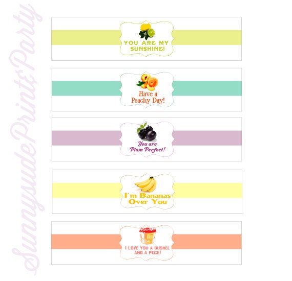Lunch Box Notes Mini Water Bottle Labels - Printable Il_570xn