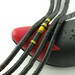 African Vinyl Record Beads Vintage, Solid Black Strand- 6x.5mm.