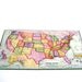 Vintage Map Puzzle United States 1950s Parker Brothers