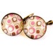 minimal earrings, seventies style,circles, free shipping, pink geometry