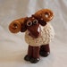 RESERVED for CLAIRE Ram Sheep Polymer Clay Sculpture