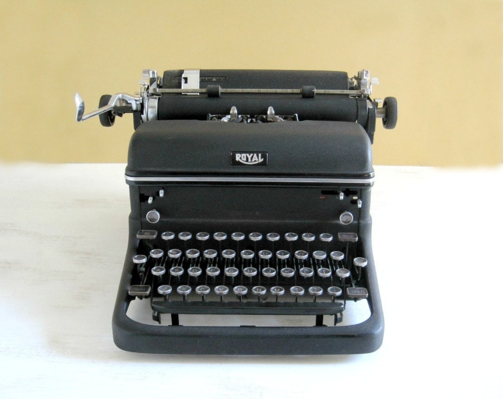 Vintage Royal Manual Typewriter Industrial Office Chic