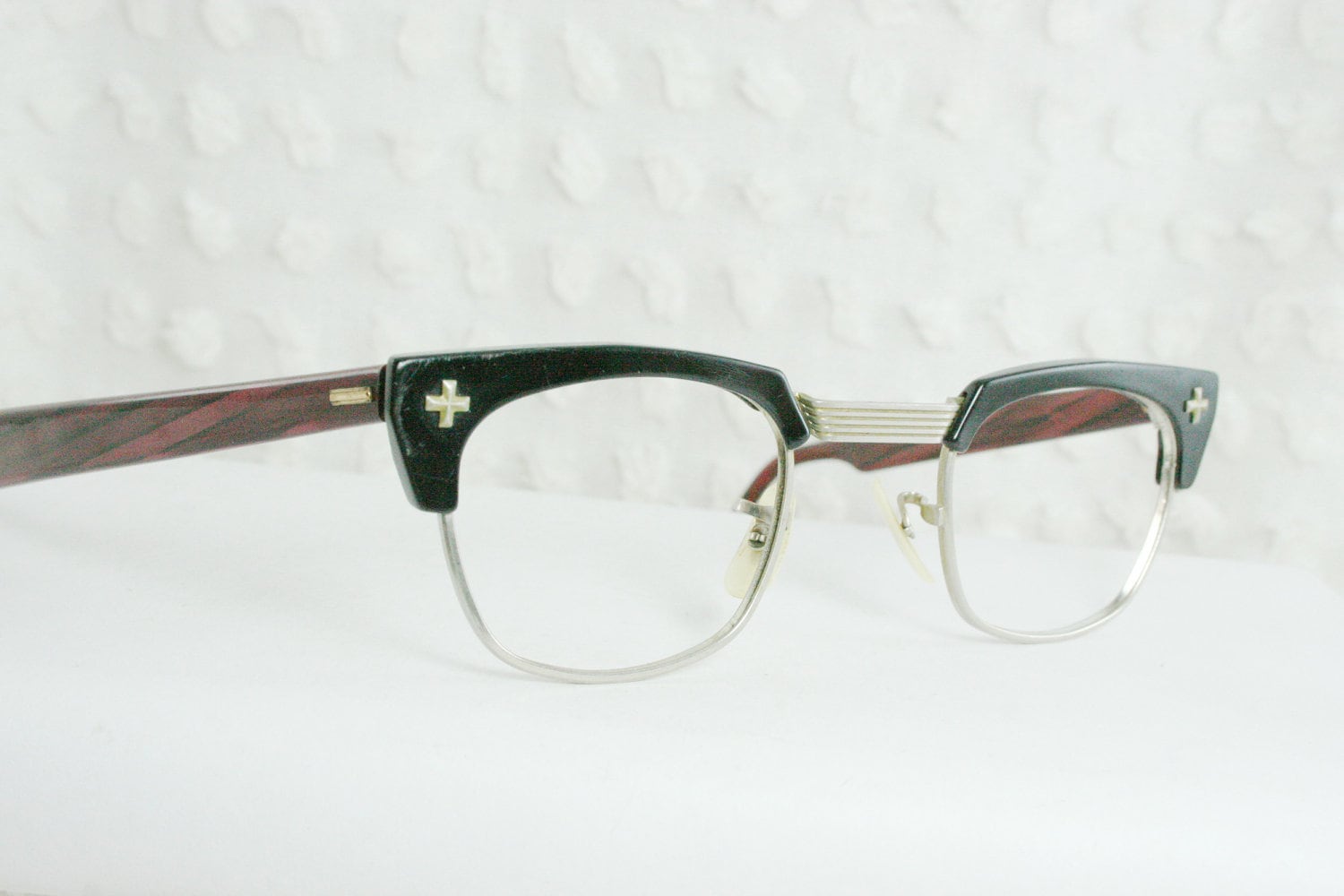 eyeglasses unique vintage by 1950's Eyeglasses Vintage Glasses 50s Mens DIAeyewear Black